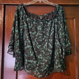 a.n.a. Convertible Top with Leaf Print